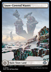 Snow-Covered Wastes {#309) (Full Art)\nModern Horizons 3\nSingle\nMagic The Gathering