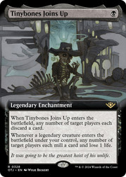 Tinybones Joins Up (Extended Art)\nOutlaws of Thunder Junction - Variants\nSingle\nMagic The Gathering
