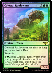 Colossal Rattlewurm\nOutlaws of Thunder Junction\nSingle\nMagic The Gathering