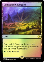 Concealed Courtyard\nOutlaws of Thunder Junction\nSingle\nMagic The Gathering