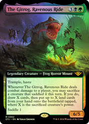 The Gitrog, Ravenous Ride (Extended Art)\nOutlaws of Thunder Junction - Variants\nSingle\nMagic The Gathering