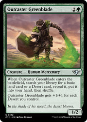 Outcaster Greenblade\nOutlaws of Thunder Junction\nSingle\nMagic The Gathering