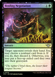 Binding Negotiation\nOutlaws of Thunder Junction\nSingle\nMagic The Gathering