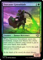 Outcaster Greenblade\nOutlaws of Thunder Junction\nSingle\nMagic The Gathering
