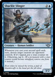 Shackle Slinger\nOutlaws of Thunder Junction\nSingle\nMagic The Gathering