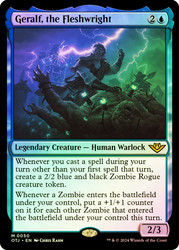 Geralf, the Fleshwright\nOutlaws of Thunder Junction\nSingle\nMagic The Gathering
