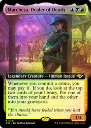 Marchesa, Dealer of Death (Extended Art)\nOutlaws of Thunder Junction - Variants\nSingle\nMagic The Gathering