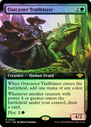 Outcaster Trailblazer (Extended Art)\nOutlaws of Thunder Junction - Variants\nSingle\nMagic The Gathering