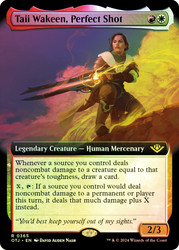 Taii Wakeen, Perfect Shot (Extended Art)\nOutlaws of Thunder Junction - Variants\nSingle\nMagic The Gathering