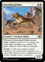 Bounding Felidar\nOutlaws of Thunder Junction\nSingle\nMagic The Gathering