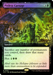 Pitiless Carnage (Extended Art)\nOutlaws of Thunder Junction - Variants\nSingle\nMagic The Gathering
