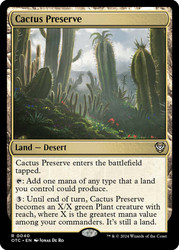 Cactus Preserve\nOutlaws of Thunder Junction Commander\nSingle\nMagic The Gathering