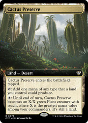 Cactus Preserve (Extended Art)\nOutlaws of Thunder Junction Commander - Variants\nSingle\nMagic The Gathering