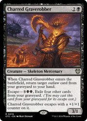 Charred Graverobber\nOutlaws of Thunder Junction Commander\nSingle\nMagic The Gathering