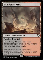 Smoldering Marsh\nOutlaws of Thunder Junction Commander\nSingle\nMagic The Gathering