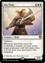 Sun Titan\nOutlaws of Thunder Junction Commander\nSingle\nMagic The Gathering