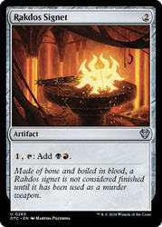 Rakdos Signet\nOutlaws of Thunder Junction Commander\nSingle\nMagic The Gathering