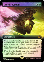 Greed's Gambit (#073) (Extended Art)\nThe Big Score - Variants\nSingle\nMagic The Gathering