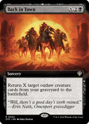 Back in Town (Extended Art)\nOutlaws of Thunder Junction Commander - Variants\nSingle\nMagic The Gathering