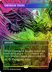 Contagion Engine (Borderless) (Textured Foil)\nBreaking News - Alternate Foil\nSingle\nMagic The Gathering