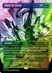 Force of Vigor (Borderless) (Textured Foil)\nBreaking News - Alternate Foil\nSingle\nMagic The Gathering