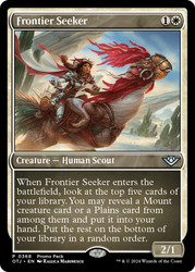 Frontier Seeker (Promo Pack) (Outlaws of Thunder Junction)\nPromo: Planeswalker Stamped\nSingle\nMagic The Gathering