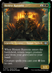 Honest Rutstein (Promo Pack) (Outlaws of Thunder Junction)\nPromo: Planeswalker Stamped\nSingle\nMagic The Gathering