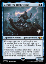 Geralf, the Fleshwright (Promo Pack) (Outlaws of Thunder Junction)\nPromo: Planeswalker Stamped\nSingle\nMagic The Gathering