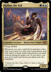 Kellan, the Kid (Promo Pack) (Outlaws of Thunder Junction)\nPromo: Planeswalker Stamped\nSingle\nMagic The Gathering
