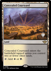 Concealed Courtyard (Promo Pack) (Outlaws of Thunder Junction)\nPromo: Planeswalker Stamped\nSingle\nMagic The Gathering