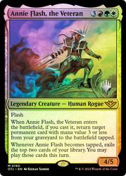 Annie Flash, the Veteran (Promo Pack) (Outlaws of Thunder Junction)\nPromo: Planeswalker Stamped\nSingle\nMagic The Gathering