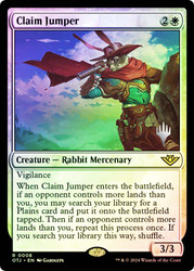Claim Jumper (Promo Pack) (Outlaws of Thunder Junction)\nPromo: Planeswalker Stamped\nSingle\nMagic The Gathering