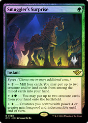 Smuggler's Surprise (Promo Pack) (Outlaws of Thunder Junction)\nPromo: Planeswalker Stamped\nSingle\nMagic The Gathering