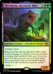 The Gitrog, Ravenous Ride (Promo Pack) (Outlaws of Thunder Junction)\nPromo: Planeswalker Stamped\nSingle\nMagic The Gathering