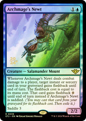 Archmage's Newt (Prerelease) (Outlaws of Thunder Junction)\nPromo: Date Stamped\nSingle\nMagic The Gathering