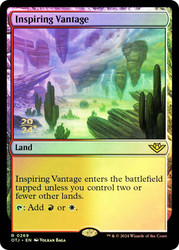 Inspiring Vantage (Prerelease) (Outlaws of Thunder Junction)\nPromo: Date Stamped\nSingle\nMagic The Gathering
