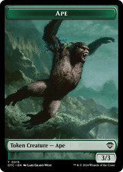 {Ape Token} // {Shark Token}\nOutlaws of Thunder Junction Commander\nSingle\nMagic The Gathering