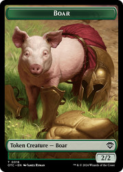 {Boar Token} // {Manifest Token}
Outlaws of Thunder Junction Commander
Single
Magic: The Gathering