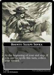 {Bounty: Sleepy Sovka}\nOutlaws of Thunder Junction Commander\nSingle\nMagic The Gathering