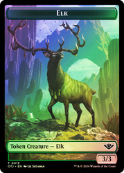 {Elk Token} // {Mercenary Token}\nOutlaws of Thunder Junction\nSingle\nMagic The Gathering