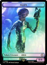 {Alien Token} // {Treasure Token} (#019)\nFallout Commander\nSingle\nMagic The Gathering