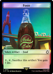 {Food Token} (#013) // {Wasteland Survival Guide Token}\nFallout Commander\nSingle\nMagic The Gathering