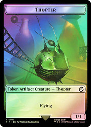 {Thopter Token} // {Treasure Token} (#019)\nFallout Commander\nSingle\nMagic The Gathering