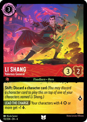 Li Shang - Valorous General
Ursula's Return
Single
Lorcana