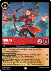 Mulan - Elite Archer (#114)
Ursula's Return
Single
Lorcana