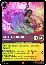 Isabela Madrigal - Golden Child
Ursula's Return
Single
Lorcana