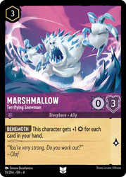 Marshmallow - Terrifying Snowman
Ursula's Return
Single
Lorcana