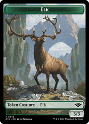 {Elk Token} // {Plot}\nOutlaws of Thunder Junction\nSingle\nMagic The Gathering