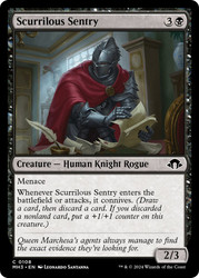 Scurrilous Sentry\nModern Horizons 3\nSingle\nMagic The Gathering