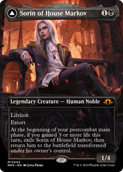 Sorin of House Markov // Sorin, Ravenous Neonate (Borderless)\nModern Horizons 3 - Variants\nSingle\nMagic The Gathering